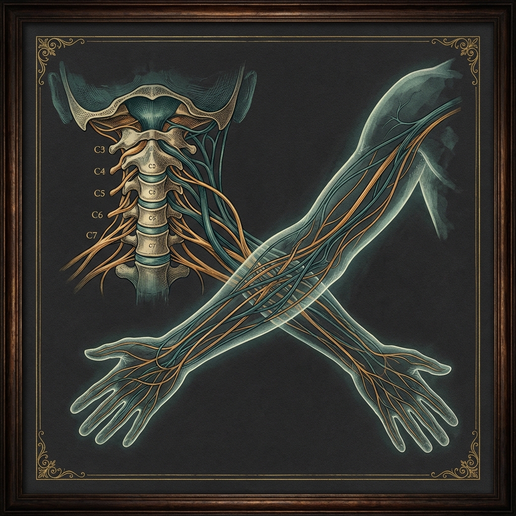 Cervical spine symptom patterns and nerve distributions